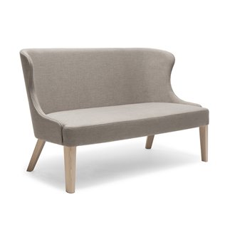 Waiting Room Loveseat in Wood and Fabric - Agatha | Origins 1971