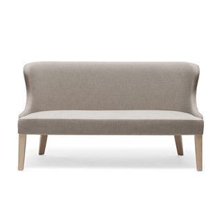 Waiting Room Loveseat in Wood and Fabric - Agatha | Origins 1971