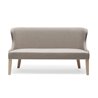 140 cm Waiting Room Loveseat Sofa in Wood and Fabric - Agatha