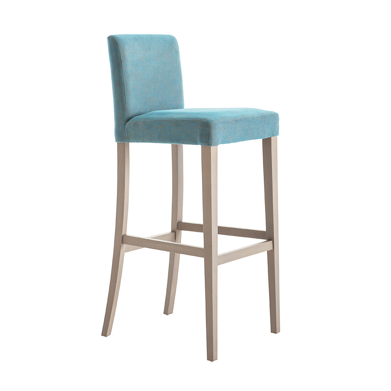 High Wood Bar Stool with Cushion Seat - Lady | Palma