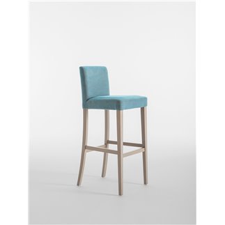 High Wood Bar Stool with Cushion Seat - Lady | Palma