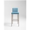 High Wood Bar Stool with Cushion Seat - Lady