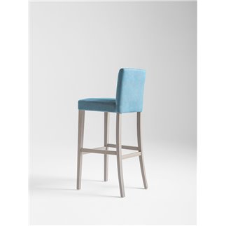 High Wood Bar Stool with Cushion Seat - Lady | Palma