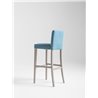 High Wood Bar Stool with Cushion Seat - Lady