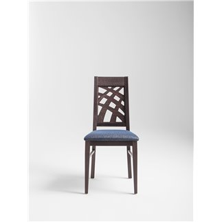 Design Wood Chair with Cushion Seat - Carmen