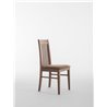 Restaurant Wood Chair in Velvet Cushion Seat - Clara