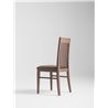 Restaurant Wood Chair in Velvet Cushion Seat - Clara