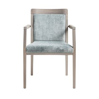 Stackable Chair with Armrests and Cushion Seat - Boheme