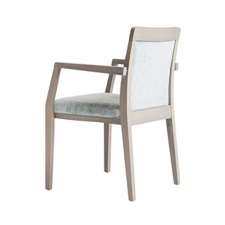 Stackable Chair with Armrests and Cushion Seat - Boheme | Palma