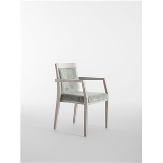 Stackable Chair with Armrests and Cushion Seat - Boheme | Palma