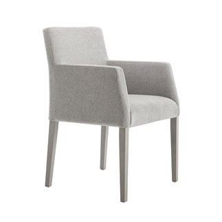 Solid Wood Chair with Armrests and Cushion Seat - Miss | Palma