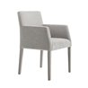 Solid Wood Chair with Armrests and Cushion Seat - Miss