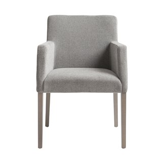 Solid Wood Chair with Armrests and Cushion Seat - Miss | Palma