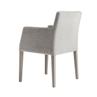 Solid Wood Chair with Armrests and Cushion Seat - Miss | Palma