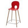 Stool with Wooden Legs - Olivia Wood