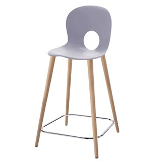 Sgabello con Gambe in Legno - Olivia Wood | ISA Project