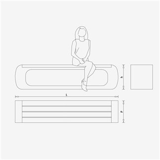 Design Bench in Steel and Wood - Armony | Citysi