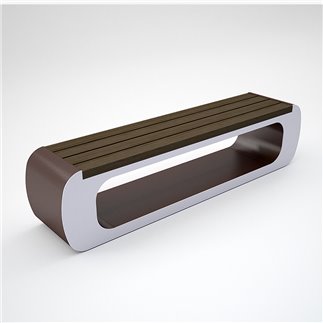 Design Bench in Steel and Wood - Armony | Citysi