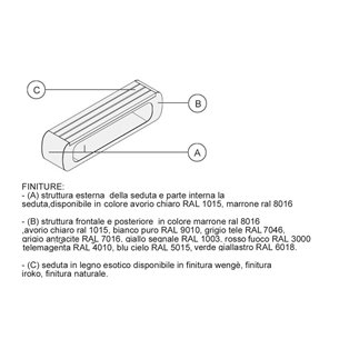 Design Bench in Steel and Wood - Armony | Citysi