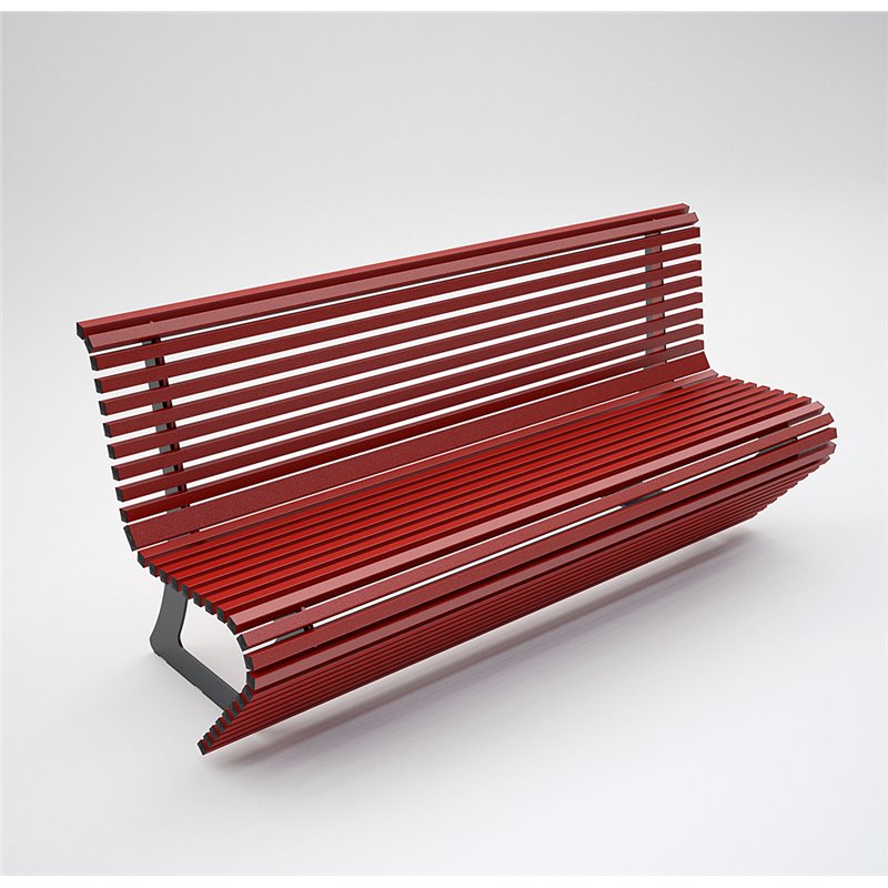 Steel Bench with High Backrest - Elodie | IsaProject