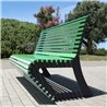 Steel Bench with High Backrest - Elodie