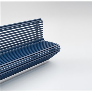 Steel Bench with High Backrest - Elodie | IsaProject