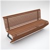 Woodden Bench with High Backrest - Elodie