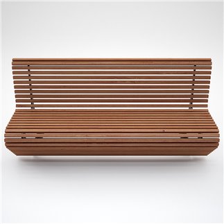 Woodden Bench with High Backrest - Elodie