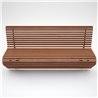 Woodden Bench with High Backrest - Elodie