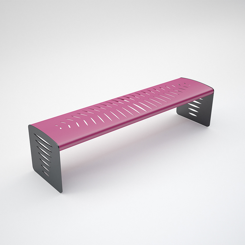 Painted-Steel Bench - Piuma | IsaProject