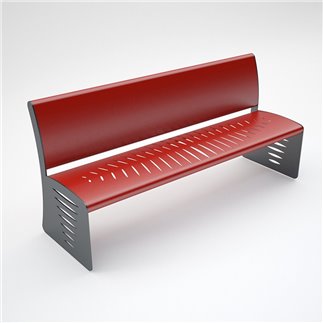 Painted-Steel Bench - Piuma | IsaProject