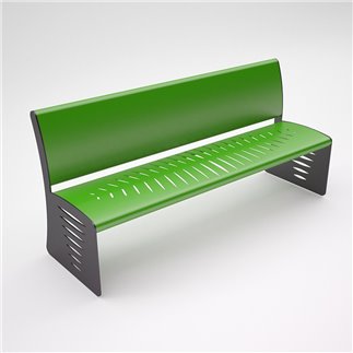 Painted-Steel Bench - Piuma | IsaProject