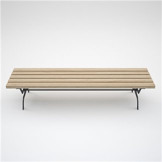 Steel and Woodden Bench - Retro