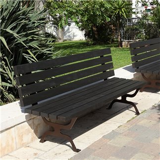 Steel and Woodden Bench - Retro | IsaProject