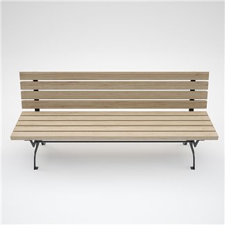 Steel and Woodden Bench - Retro | IsaProject