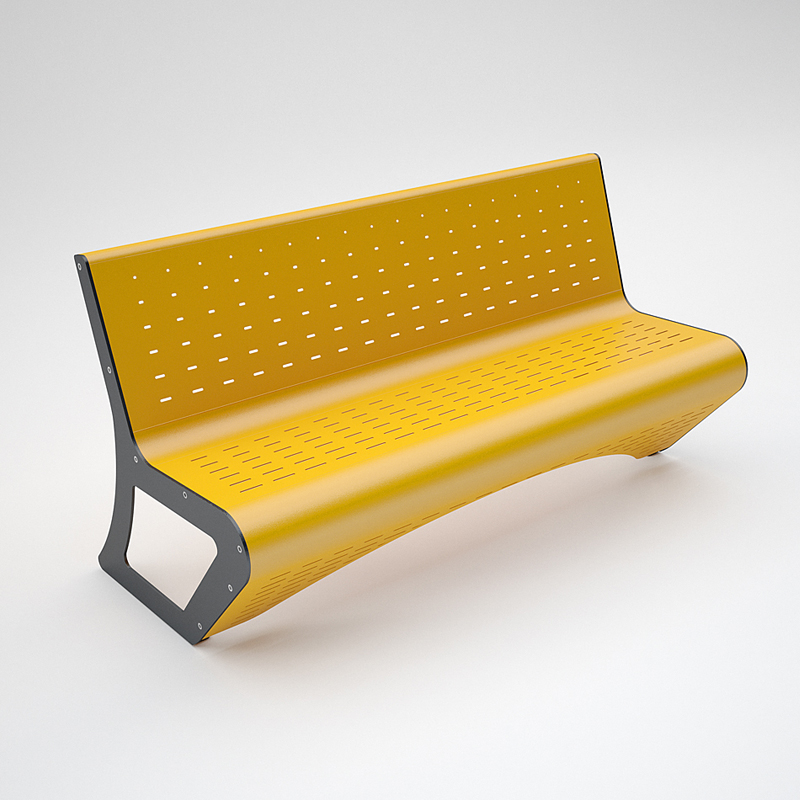 Colored Steel Bench - Space | IsaProject