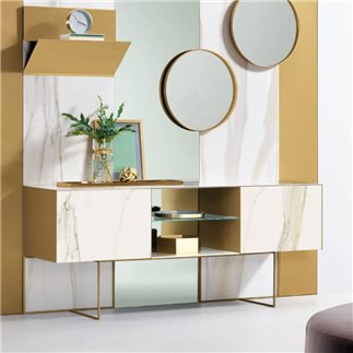 Modern Sideboard in Metal and Ceramic - Bermuda | IsaProject