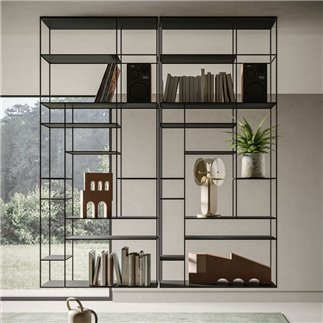 Modern Suspended Metal Bookcase - Levia Air | Ronda Design