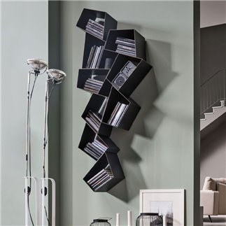 Geometric Wall Metal Bookcase - W Su Line | Ronda Design