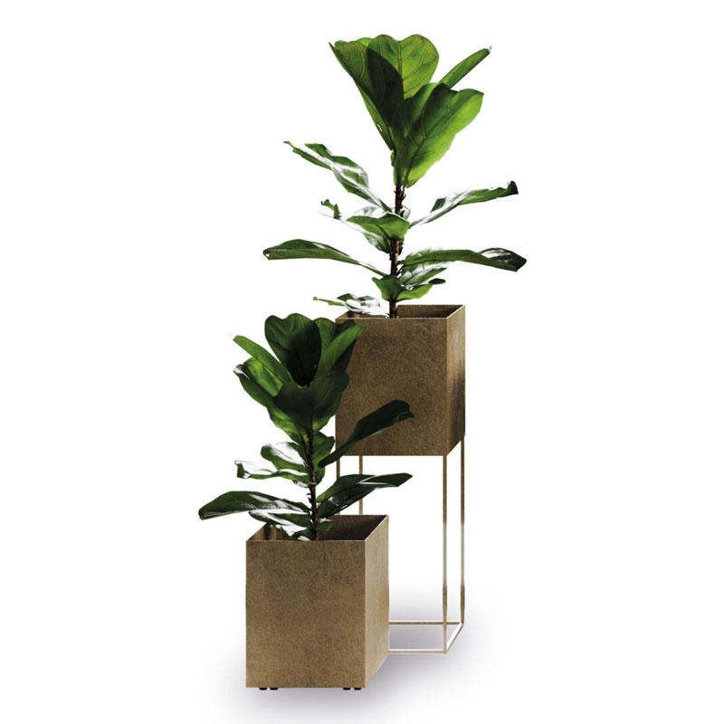 Square Indoor Metal Planter - Wink | Ronda Design