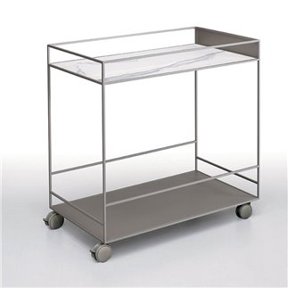 Elegant Metal and Ceramic Food Trolley - Spot | Ronda