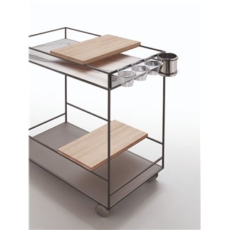 Elegant Metal and Ceramic Food Trolley - Spot | Ronda