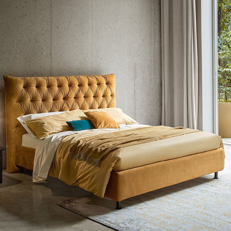 Storage Bed with Upholstered Headboard - Artemide | ISAProject