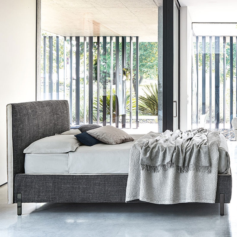 Letto Contenitore Matrimoniale in Tessuto - Poseidone | ISAProject