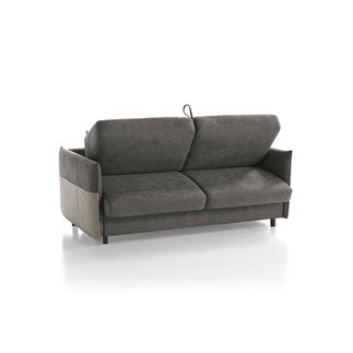 Sofa Bed with Leather Magazine Holder - Venezia Soft | Rosini Divani