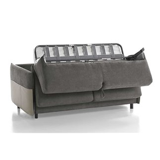 Sofa Bed with Leather Magazine Holder - Venezia Soft | Rosini Divani