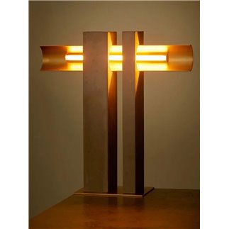Lampada da Tavolo in Cemento e Ottone - Pi | DCW éditions