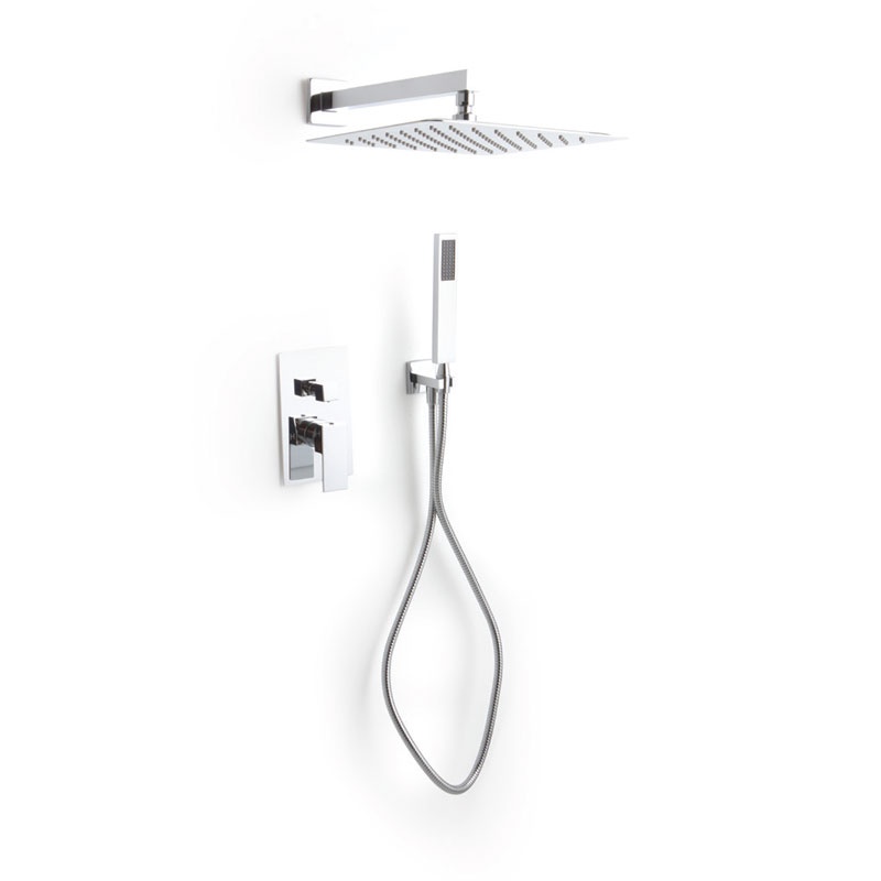 Shower Set with Square Shower Head - Quadro Set | IsaProject