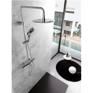 Thermostatic Shower Column with Round Shower Head - Diana | IsaProject