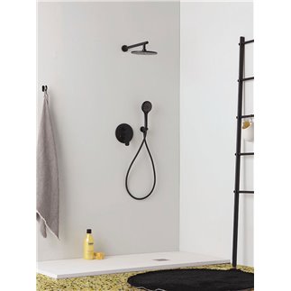 Set Doccia di Design Nero - Tondo Set